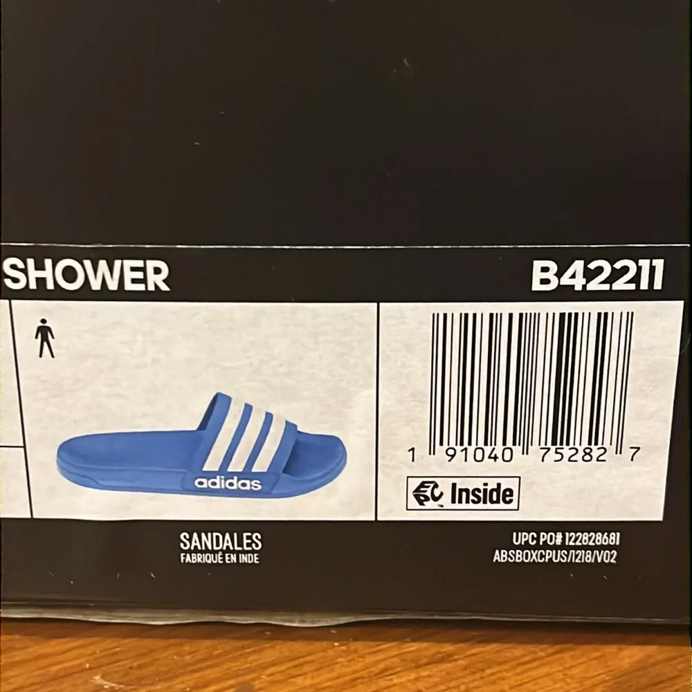 Adidas Adilette Shower Pool Slides Sandals Shoes new blue B42211 Men’s Size 12